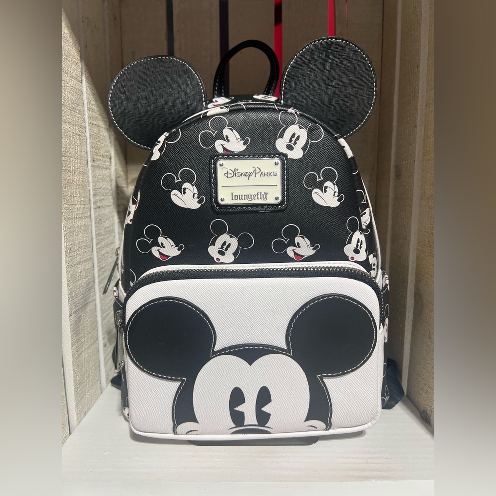 Loungefly Mickey Mouse Black and White Backpack